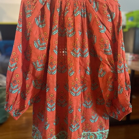 VICTORIA DUNN NWT BEAUTIFUL SUMMER BLOUSE SIZE L NWT - Picture 11 of 14